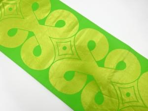 アンティーク　抽象模様織り出し全通袋帯（着用可）
